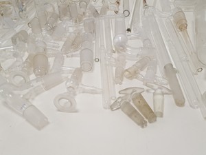 Thumbnail image of Large Lot of Mixed Laboratory Glassware Flasks, Tubes, Distillation, Evaporators