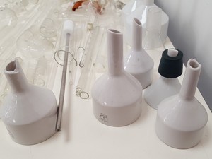 Thumbnail image of Large Lot of Mixed Laboratory Glassware Flasks, Tubes, Distillation, Evaporators
