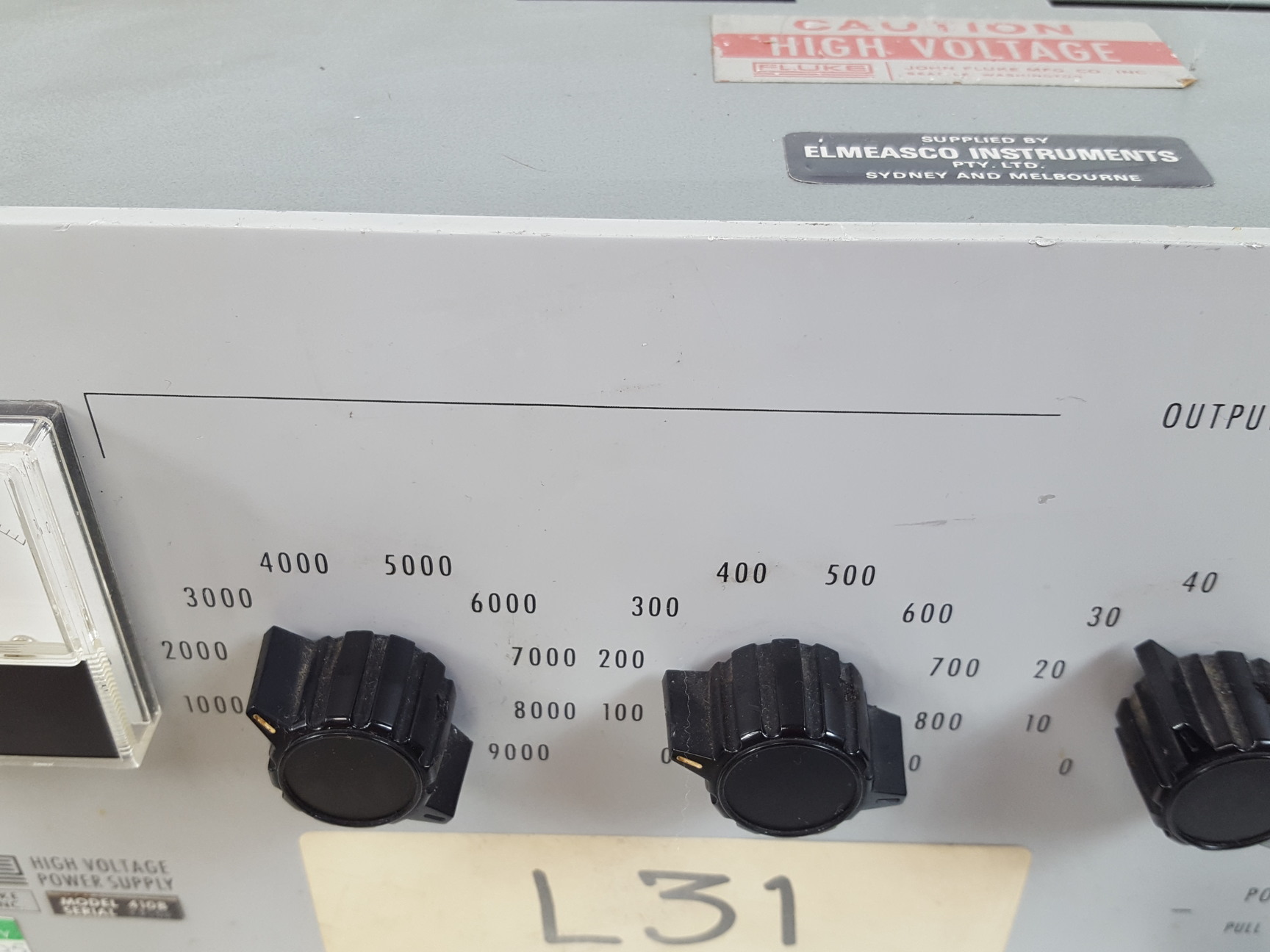 Image of Fluke High Voltage Power Supply  Model: 410B Lab