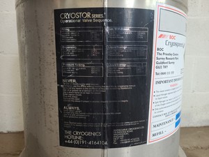 Thumbnail image of Statebourne Cryogenics Cryostor 60 Liquid Nitrogen Storage Tank (60l) Lab