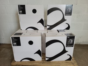 Thumbnail image of 8 x Habitat Vintage Style Analogue Flip Clocks with Calendar 43x43cm