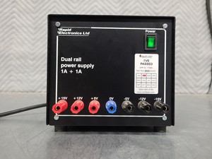 Thumbnail image of 7 x Rapid Electronics LTD Dual Rail Laboratory Power Supplies 1A+1A Lab