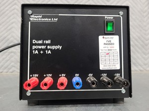 Thumbnail image of 7 x Rapid Electronics LTD Dual Rail Laboratory Power Supplies 1A+1A Lab