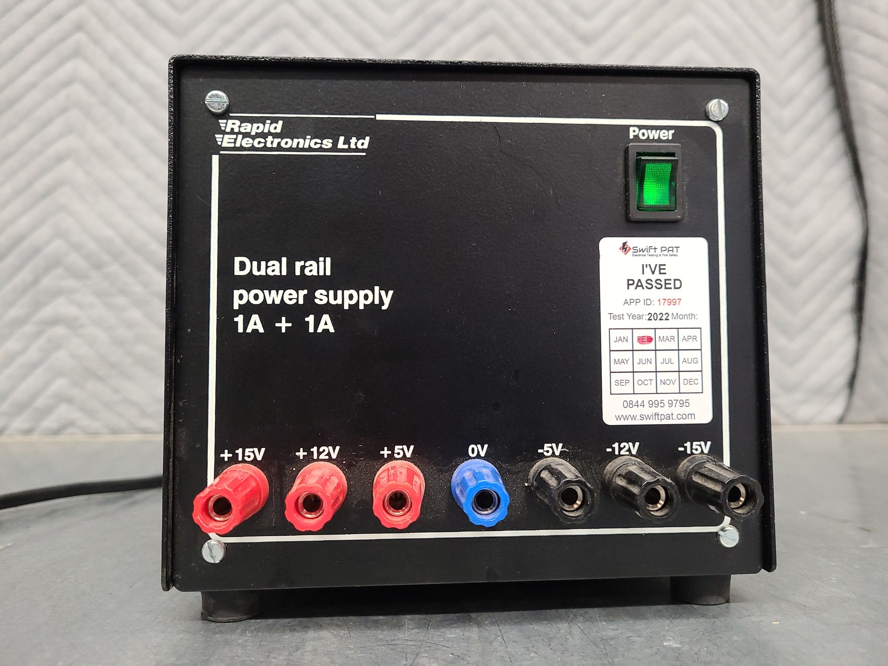 Image of 7 x Rapid Electronics LTD Dual Rail Laboratory Power Supplies 1A+1A Lab