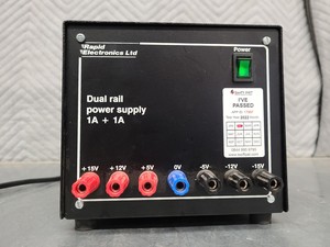 Thumbnail image of 7 x Rapid Electronics LTD Dual Rail Laboratory Power Supplies 1A+1A Lab