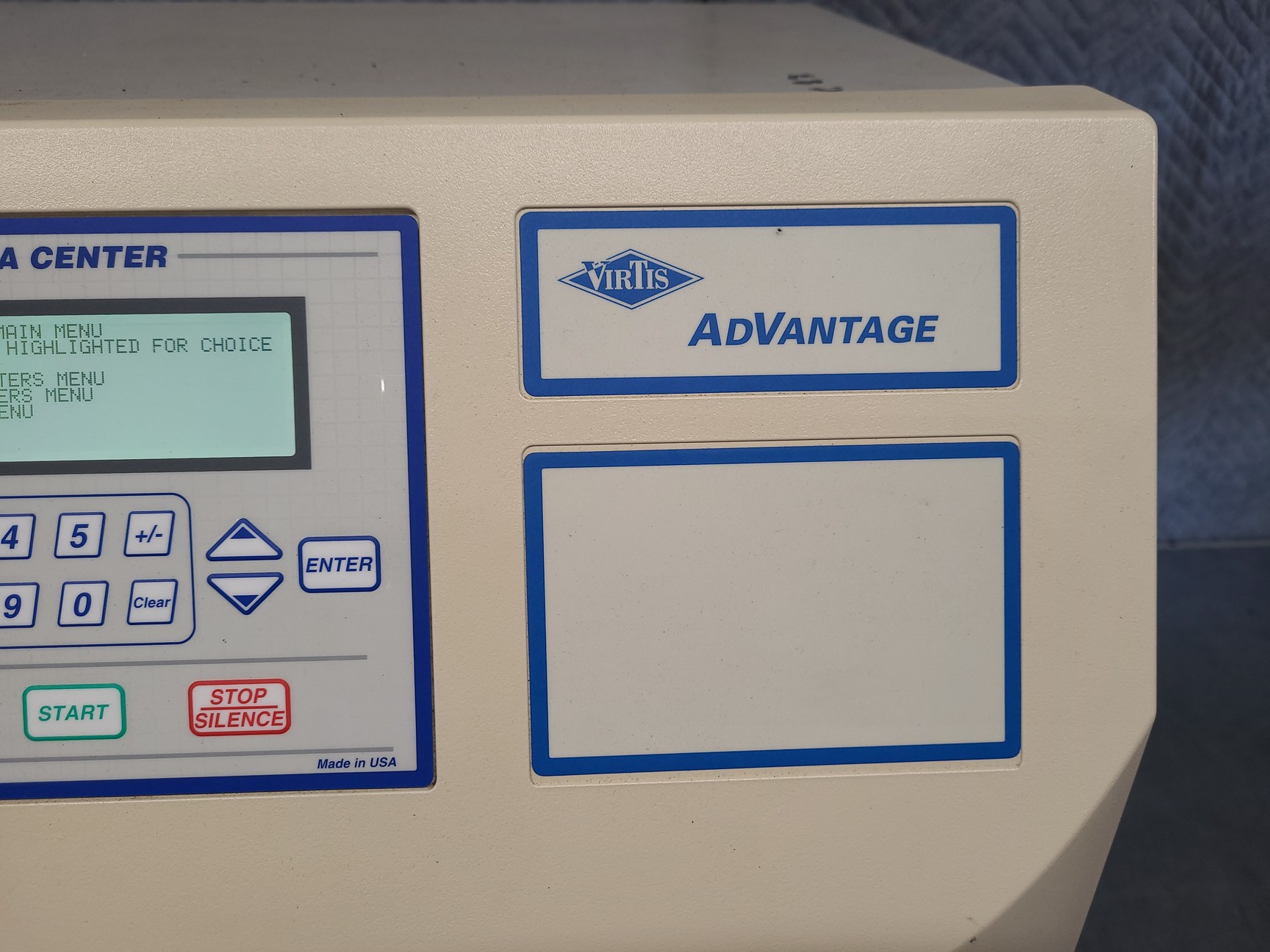 Image of Virtis Advantage Freeze Dryer and Trivac D4B Vacuum Pump Lab