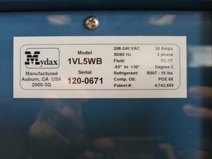 Thumbnail image of Mydax 1VL5WB Chiller Lab