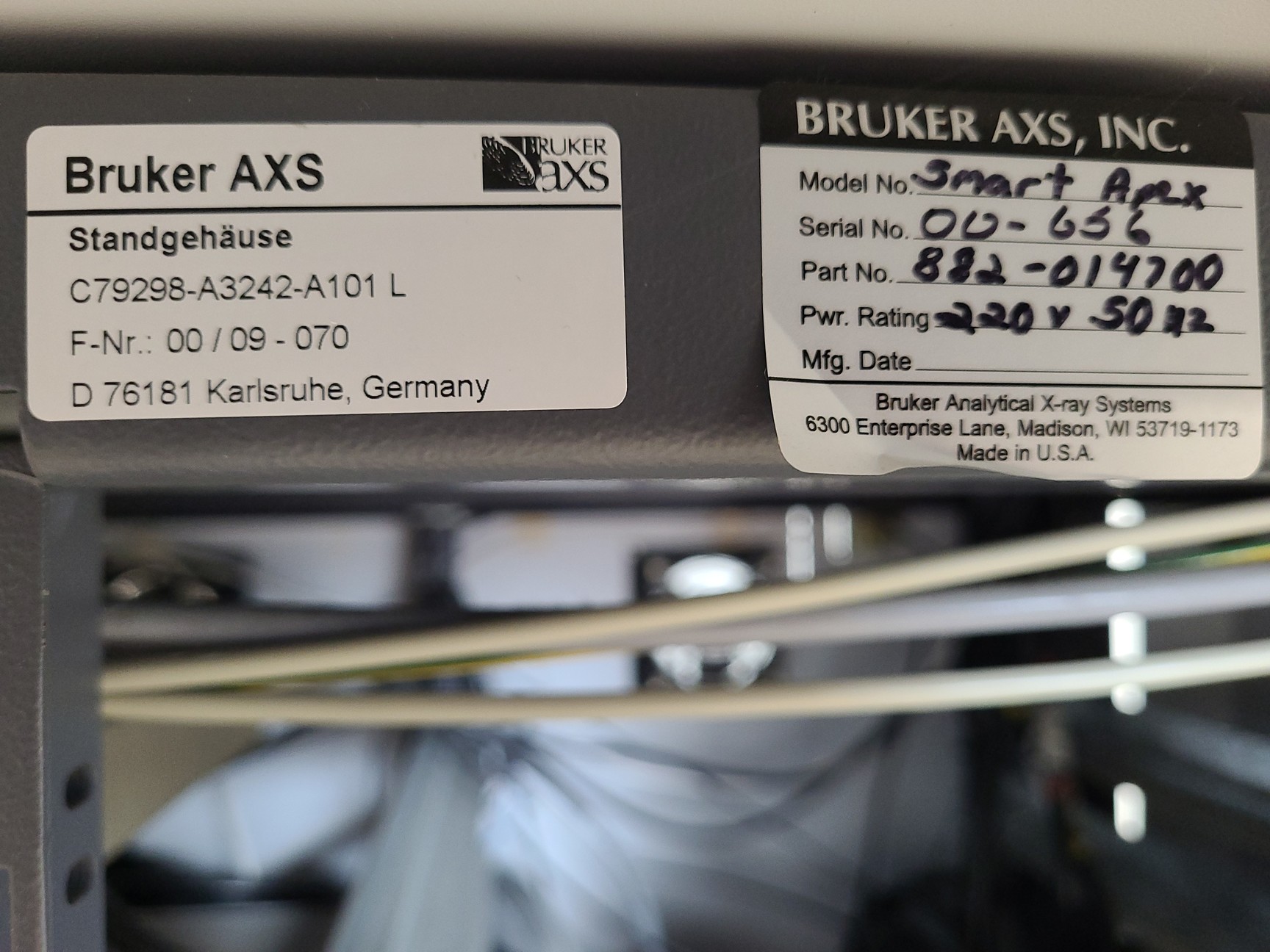 Image of BRUKER AXS XRD X-Ray Diffractometer SMART APEX D8L System  