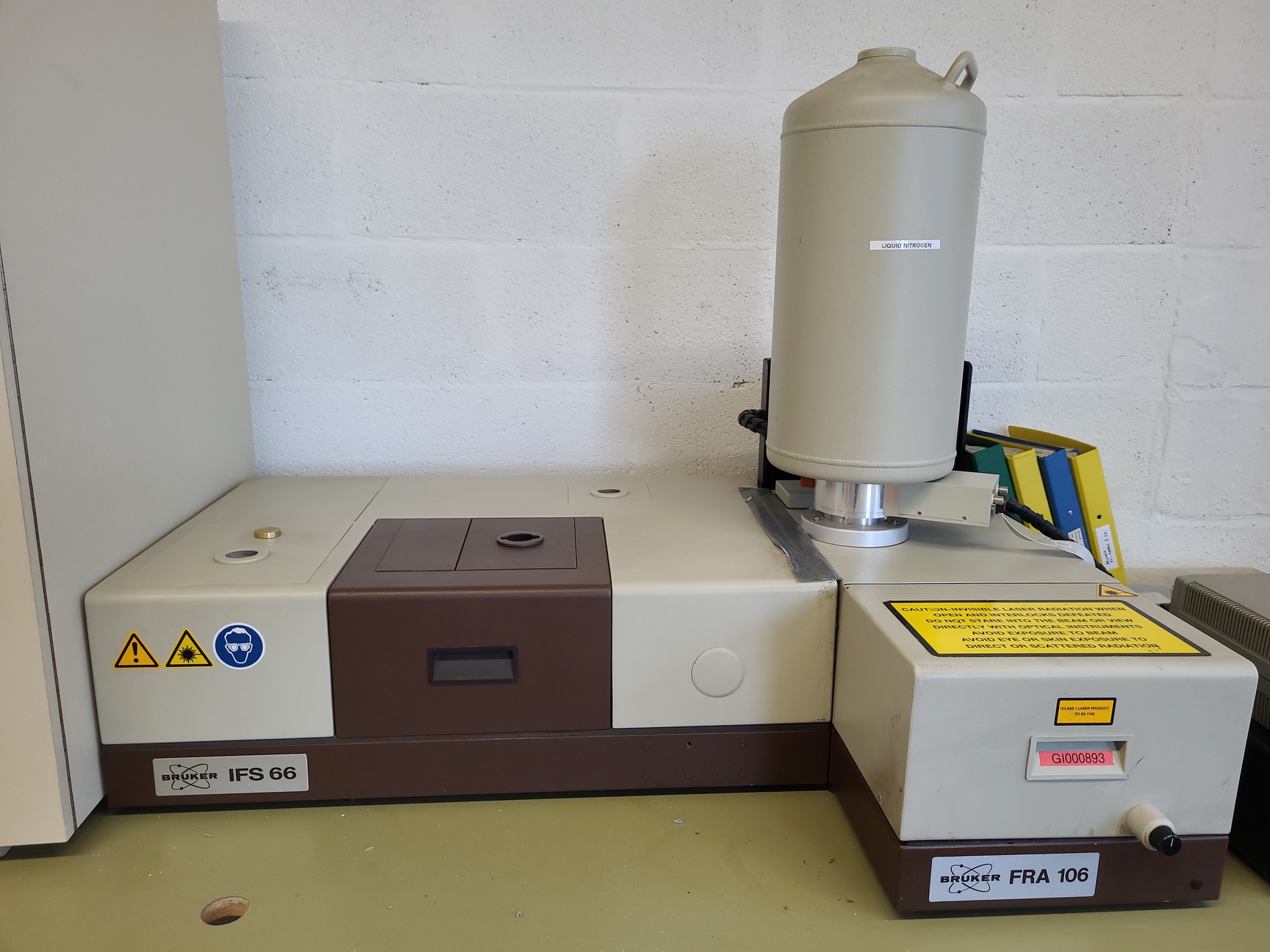 Image of Bruker IFS 66 FT-Raman Spectrometer System with Nikon Optiphot, Compressor Lab