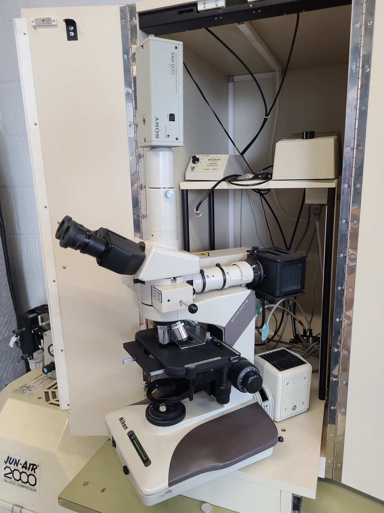 Image of Bruker IFS 66 FT-Raman Spectrometer System with Nikon Optiphot, Compressor Lab