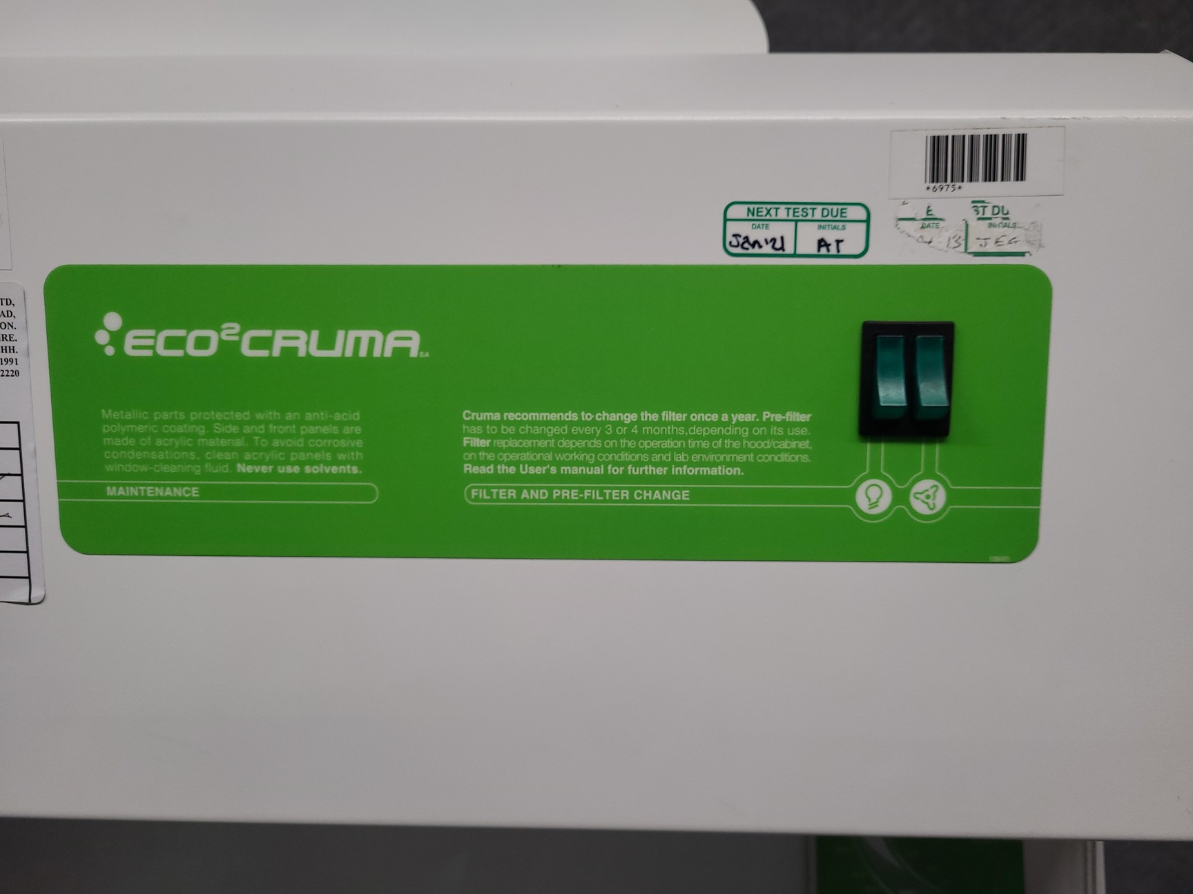 Image of ECO2 Cruma Ductless Filtration Fume Hood Cabinet Lab