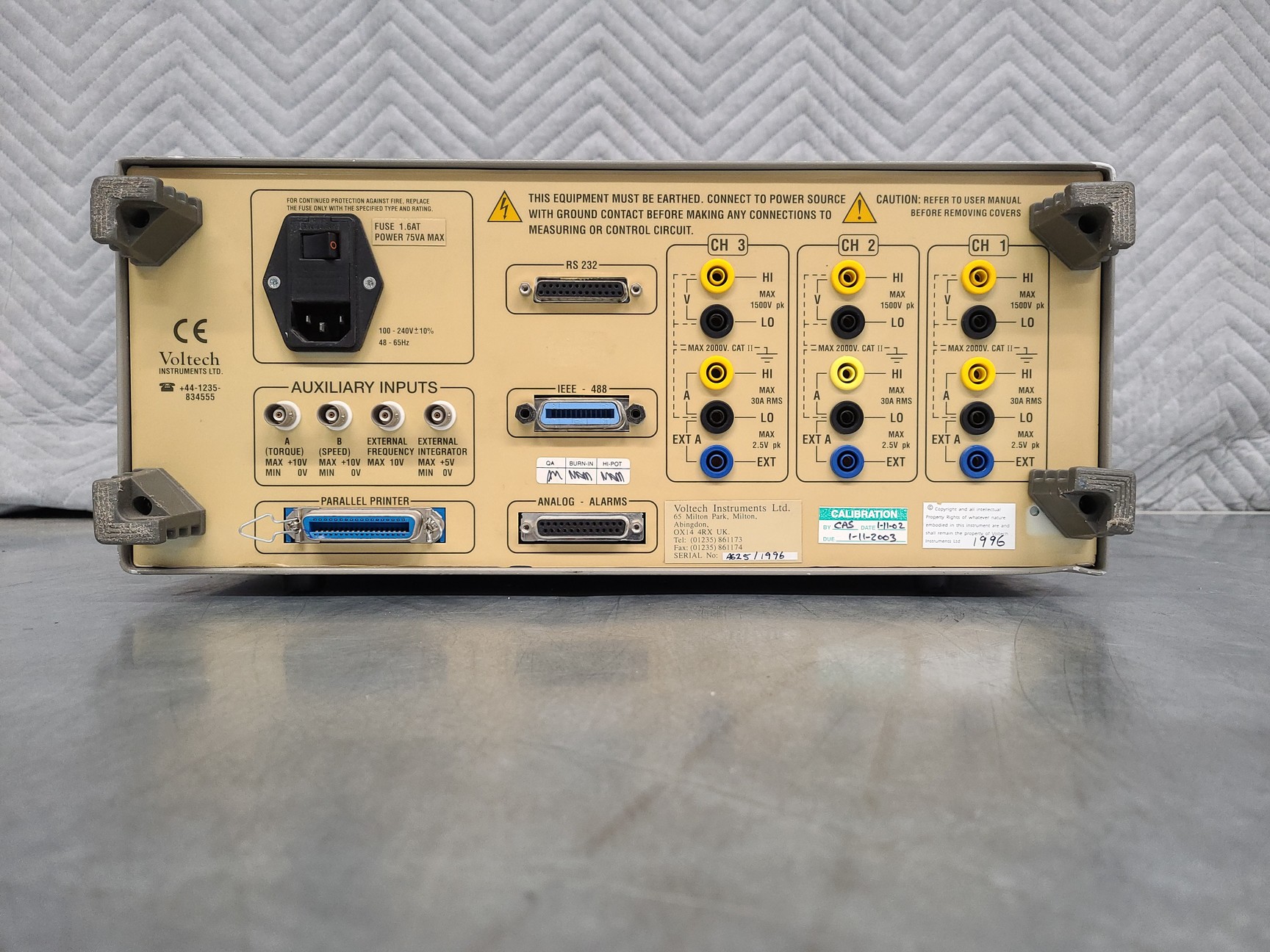 Image of Voltech PM3300 Universal Power Analyzer Lab