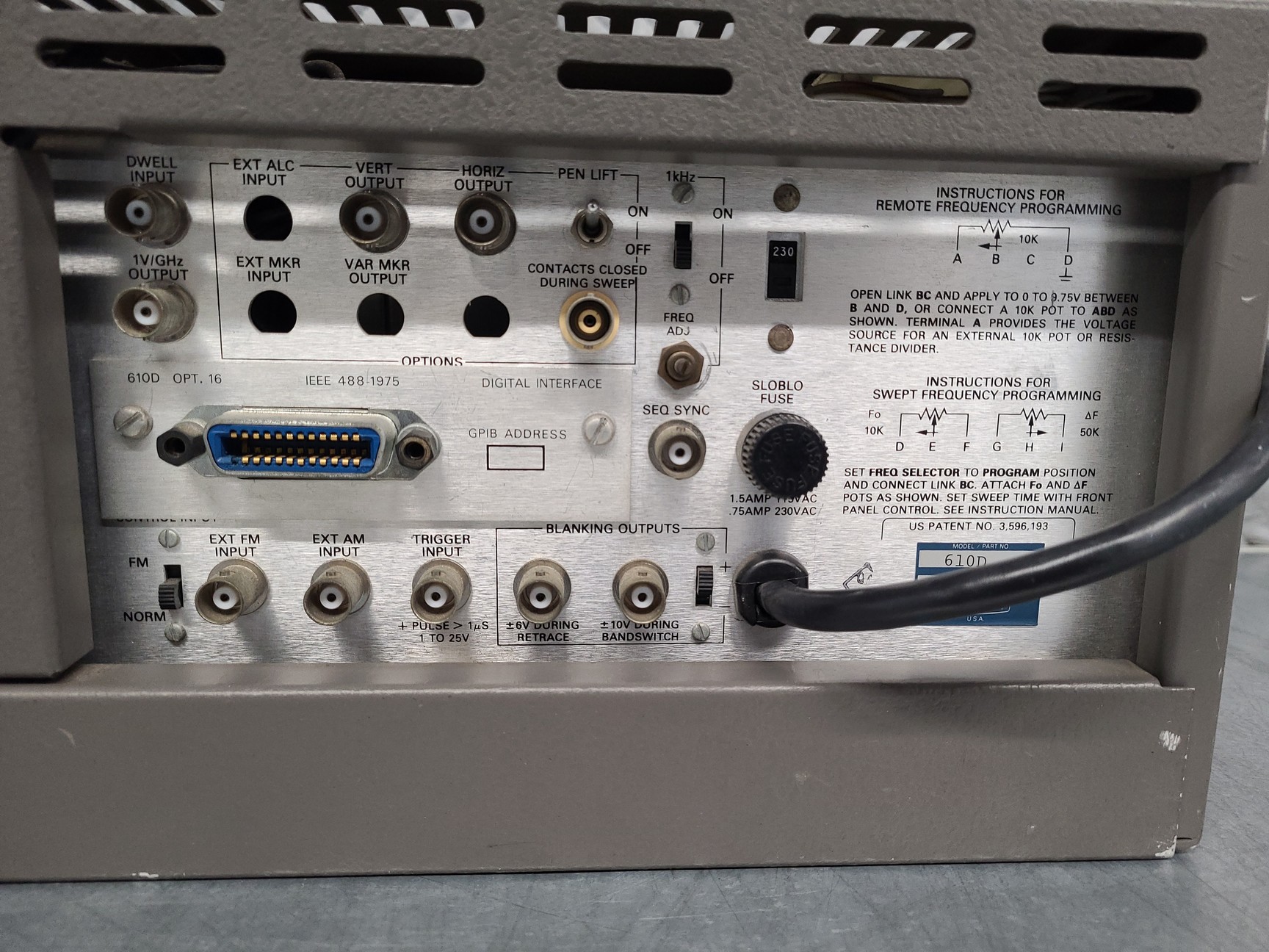 Image of Wiltron Company Model 610D Sweep Generator Lab