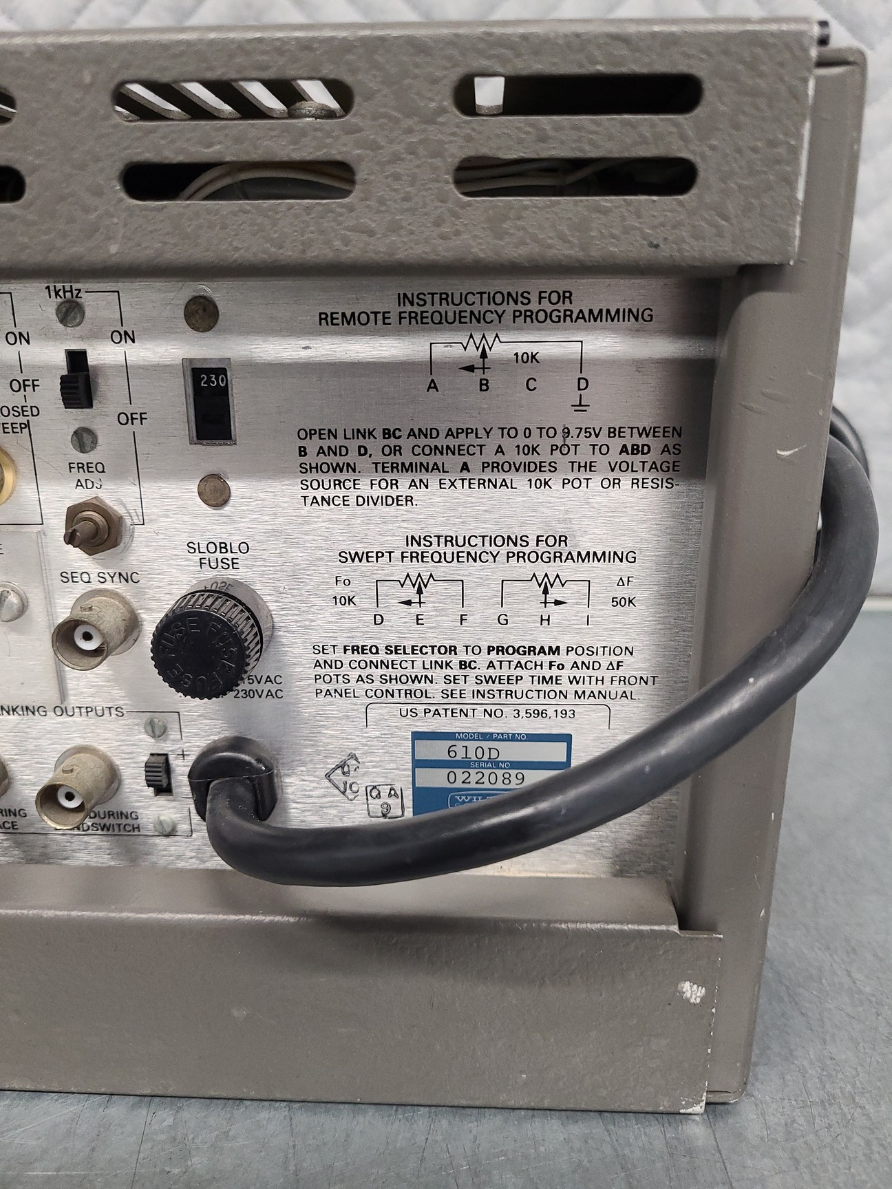 Image of Wiltron Company Model 610D Sweep Generator Lab