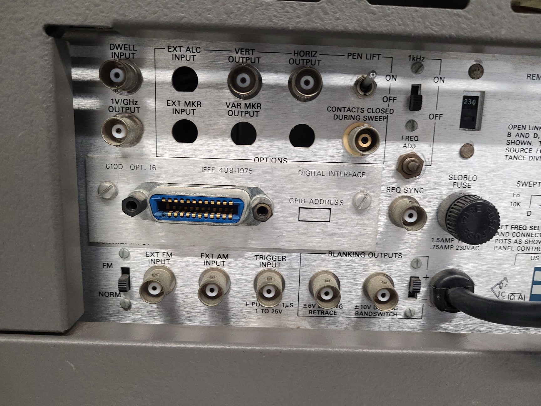 Image of Wiltron Company Model 610D Sweep Generator Lab