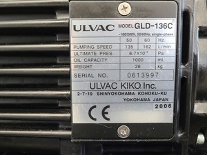 Thumbnail image of Ulvac Kiko Inc. GLD 136 Rotary Vacuum Pump Lab