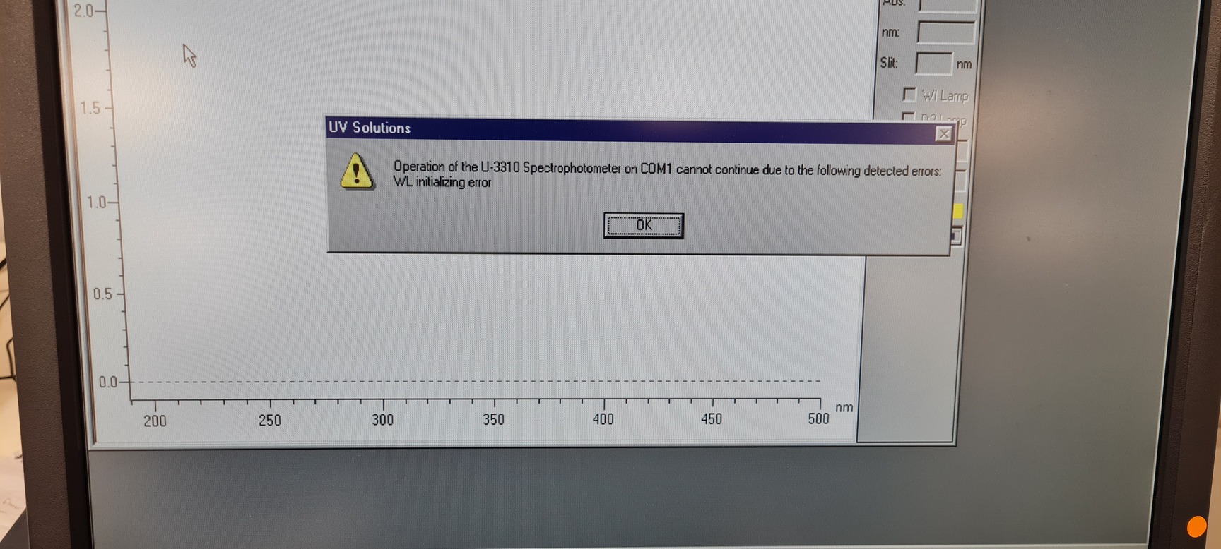 Image of Hitachi UV-VIS Spectrophotometer U-3310 Lab