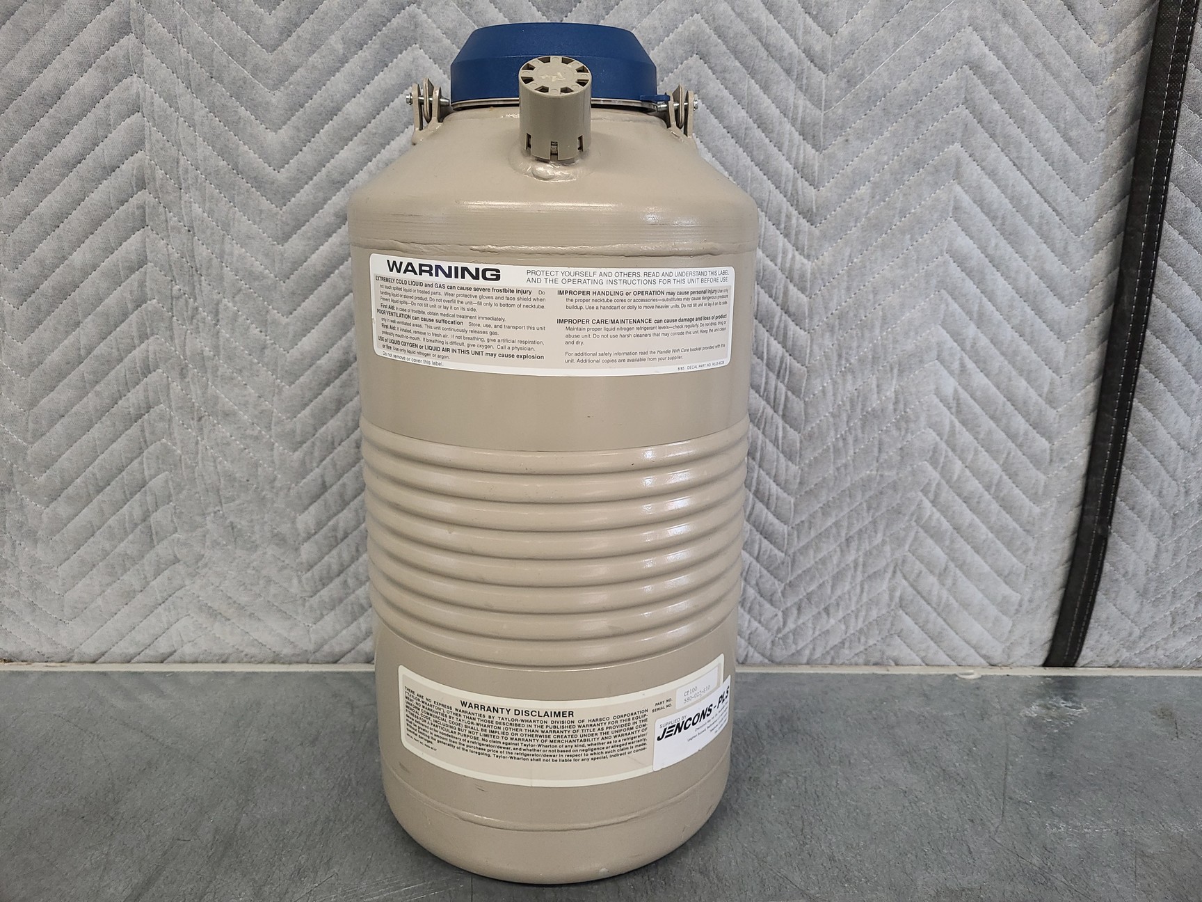 Image of Taylor-Wharton CP100 Liquid Nitrogen Storage Tank Lab