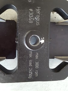 Thumbnail image of Heraeus #3048 2 x 25g 3000rpm Swinging Bucket Centrifuge Rotor Lab