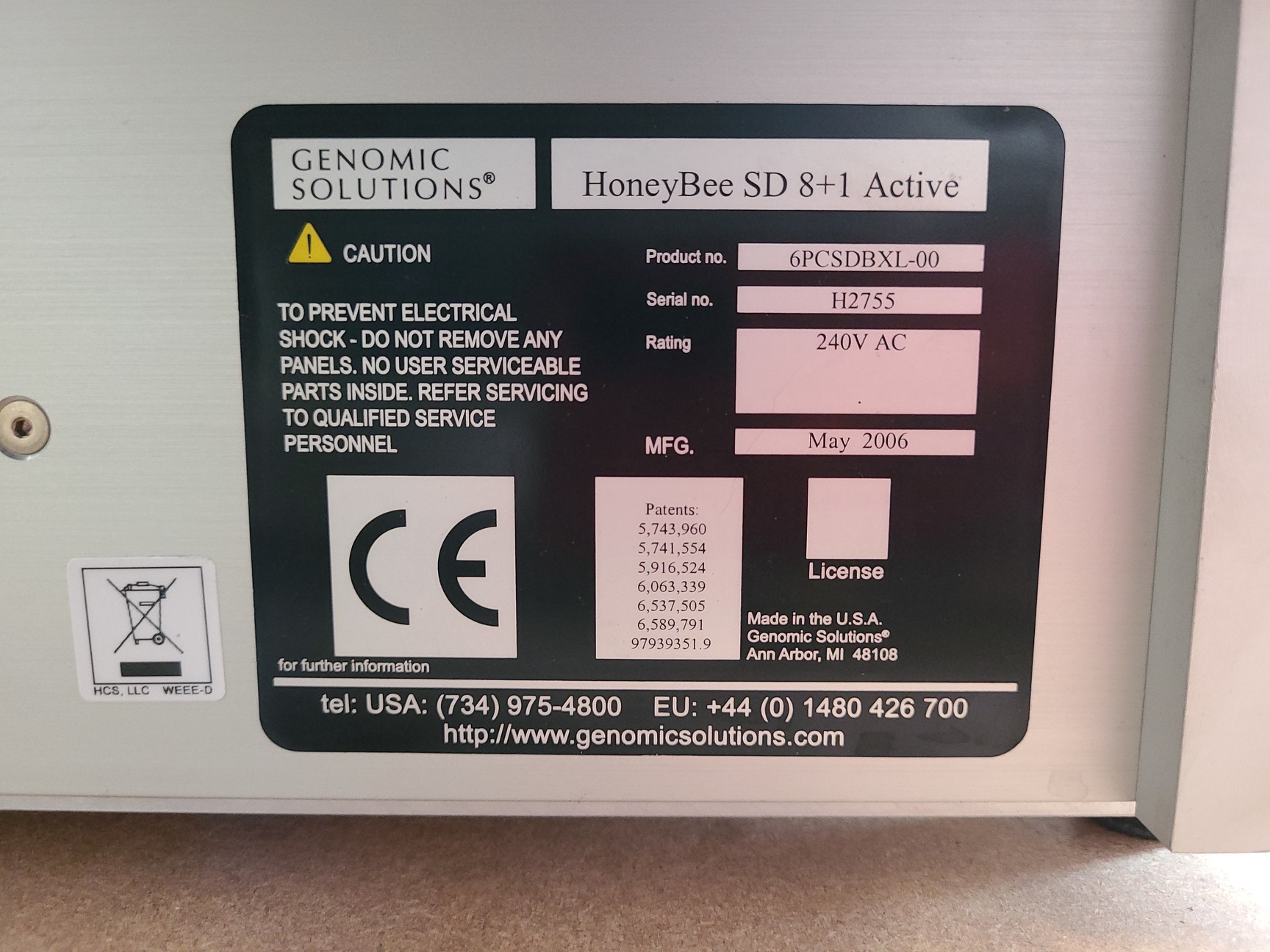 Image of Genomic Solutions Cartesian Honeybee Protein Crystallisation Lab System