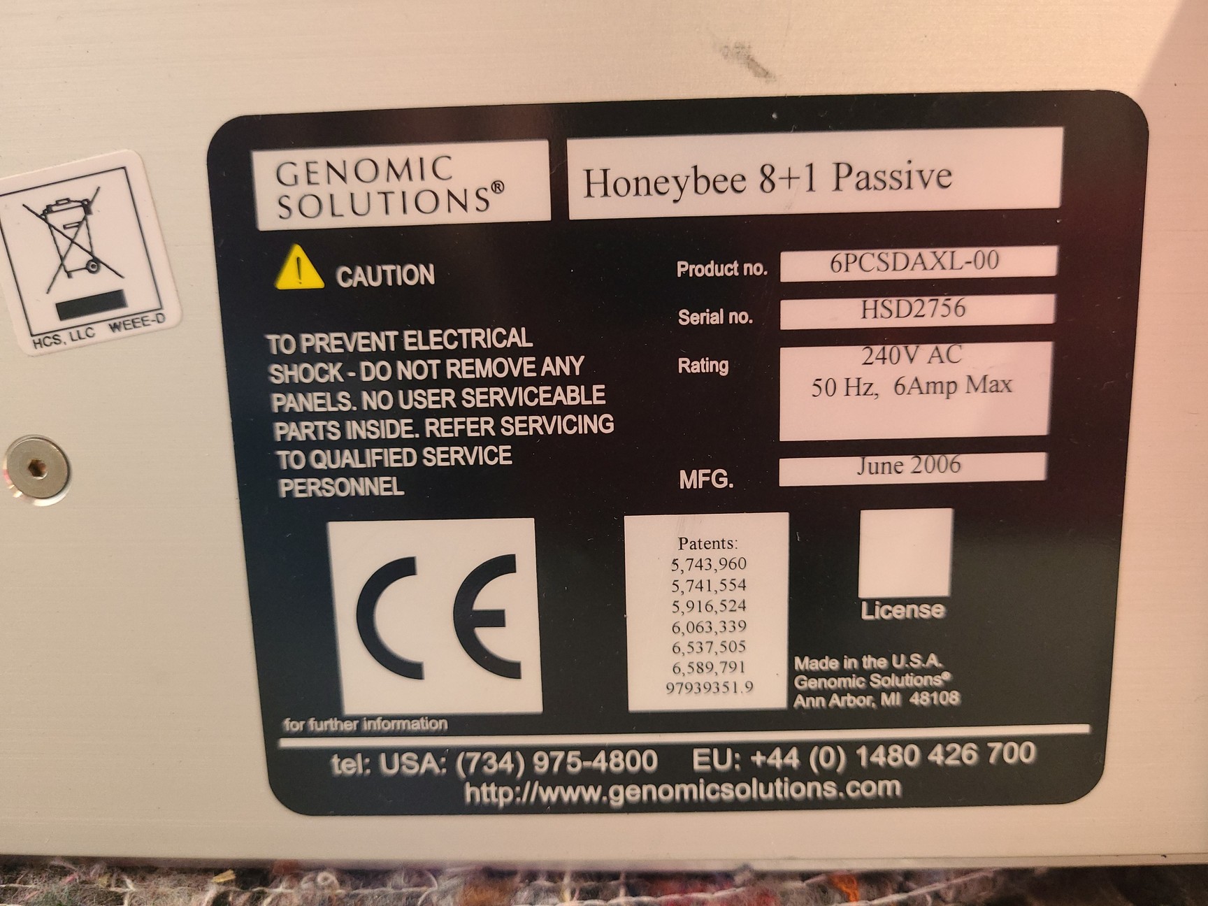 Image of Genomic Solutions Cartesian Honeybee Protein Crystallisation Lab System