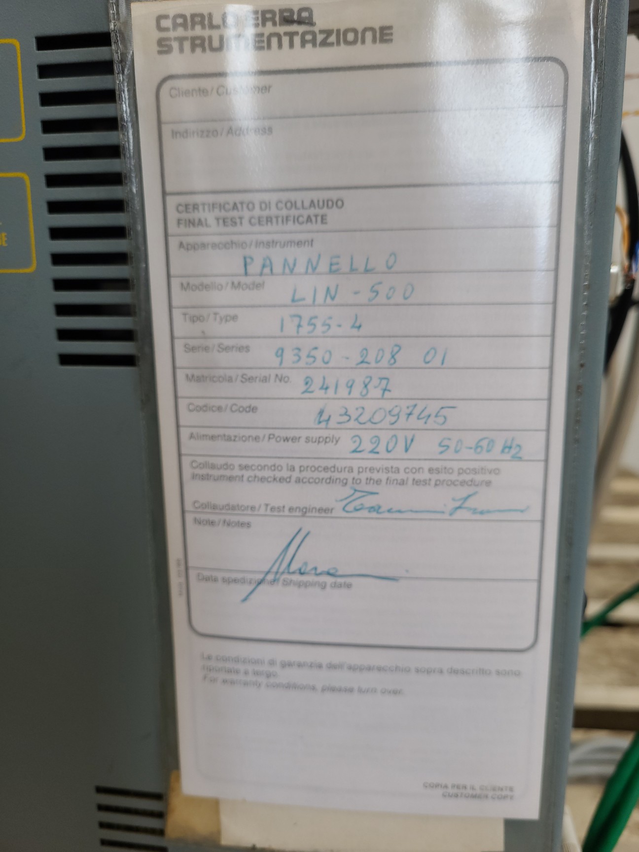 Image of Carlo Erba Instruments HRGC 5300 Gas Chromatograph - Cryo 520, LIN 500, FPD 500 