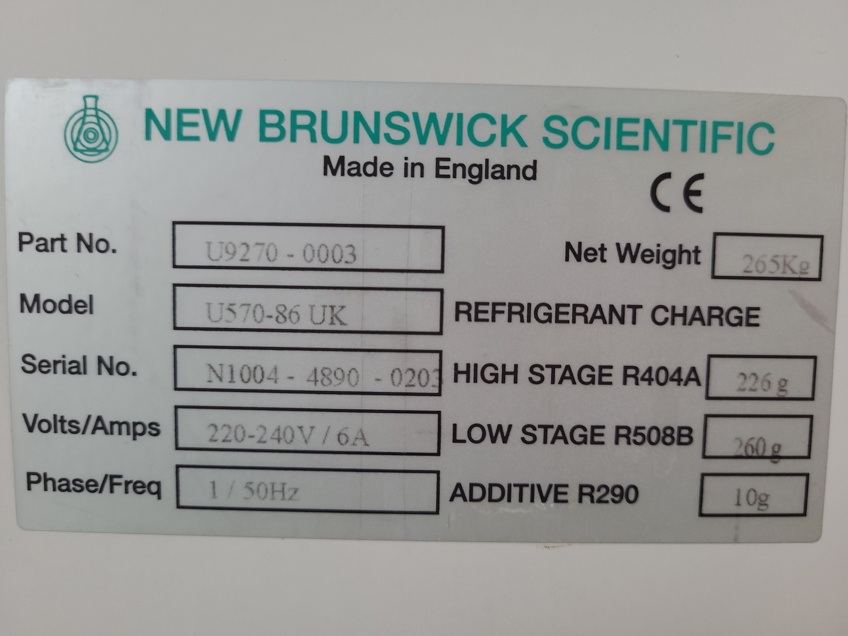 Image of New Brunswick Scientific U570 Ultra Low Temperature Freezer -86 Laboratory Lab