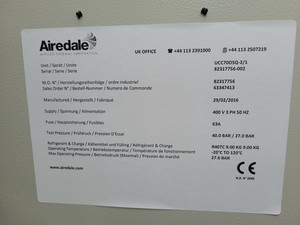 Thumbnail image of Airedale UCC70DSQ-2/1 Ultima Compact Chiller (2016) Air Cooled Liquid Chiller