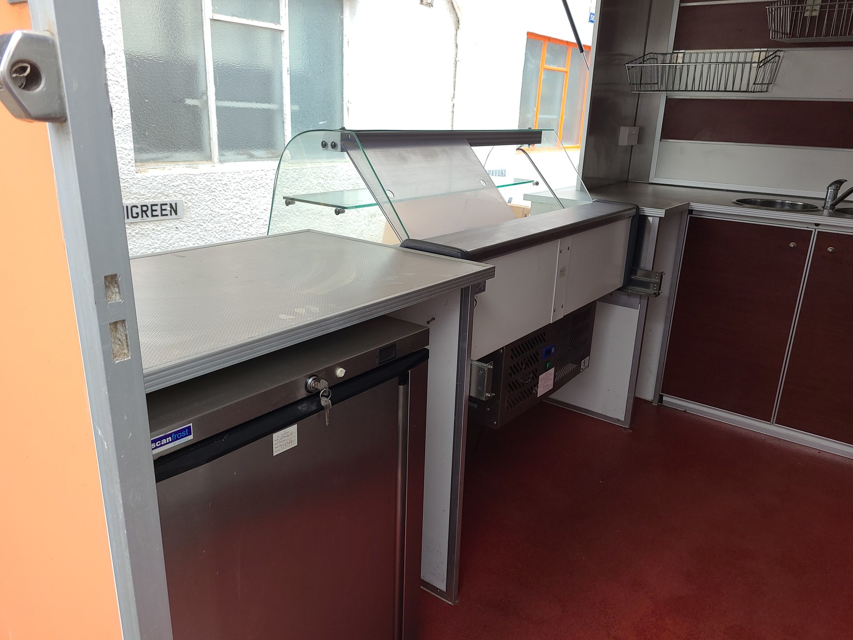 Image of Large Static Catering Trailer Street Food + Refrigerators & Appliances