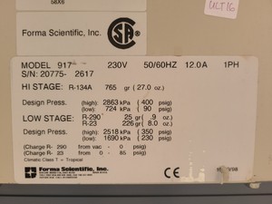 Thumbnail image of Forma Scientific -86C Ultra Low Temperature Laboratory Freezer Lab
