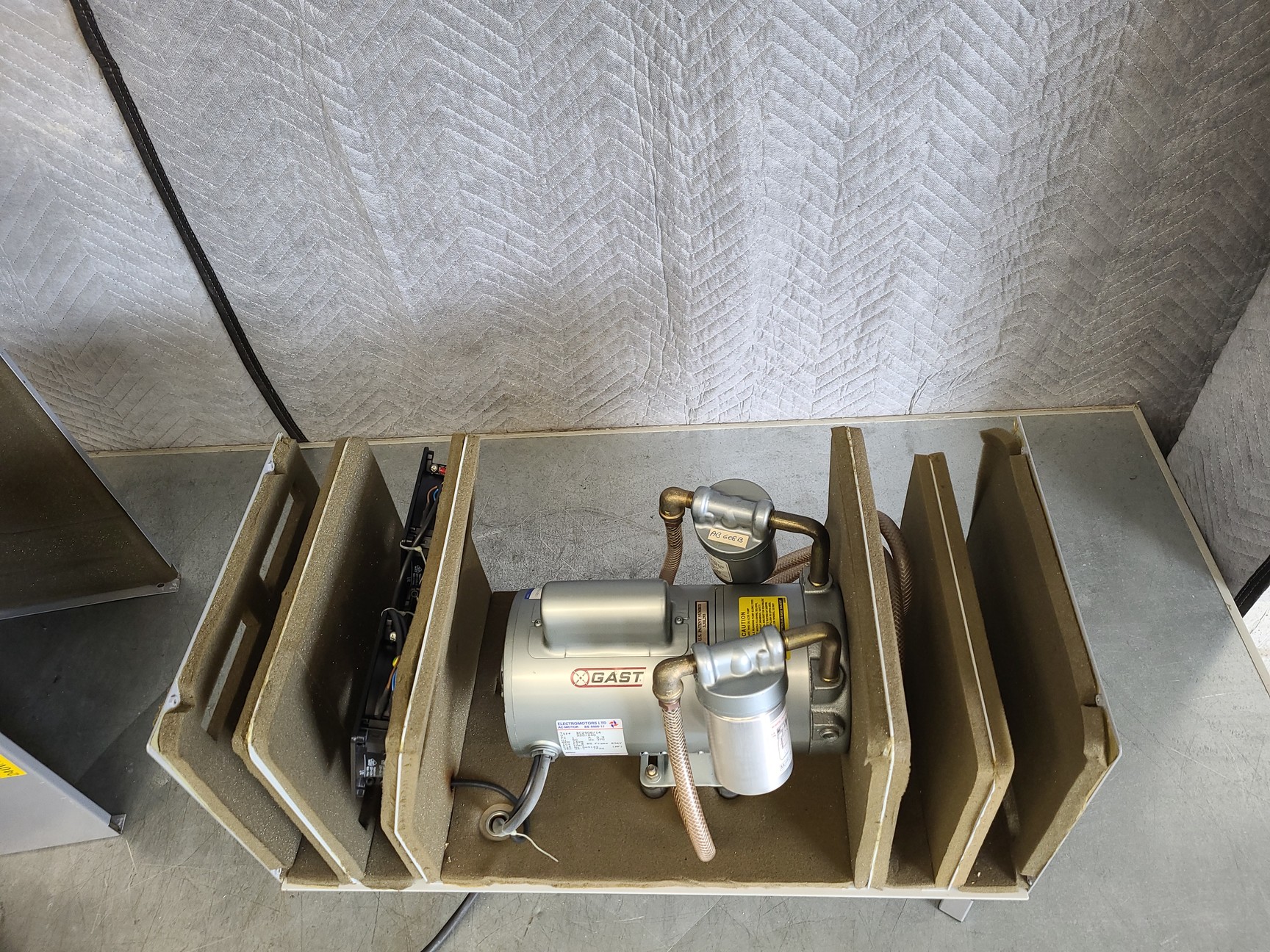 Image of 3 x GAST 1022-R50X Vacuum Pumps in Silent Enclosures Lab