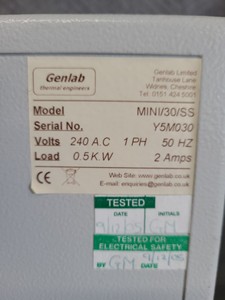 Thumbnail image of Genlab MINI/30/SS General Purpose Laboratory Incubator Lab