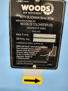 Thumbnail image of Woods Air Movement Series 28 Fan Wind Testing Tunnel 710/289/1/4