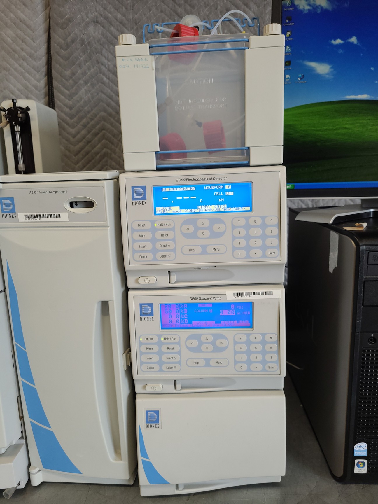 Image of Dionex Ion Chromatography System - AS50, GP502, ED50A ECD + PC & Dongle Lab