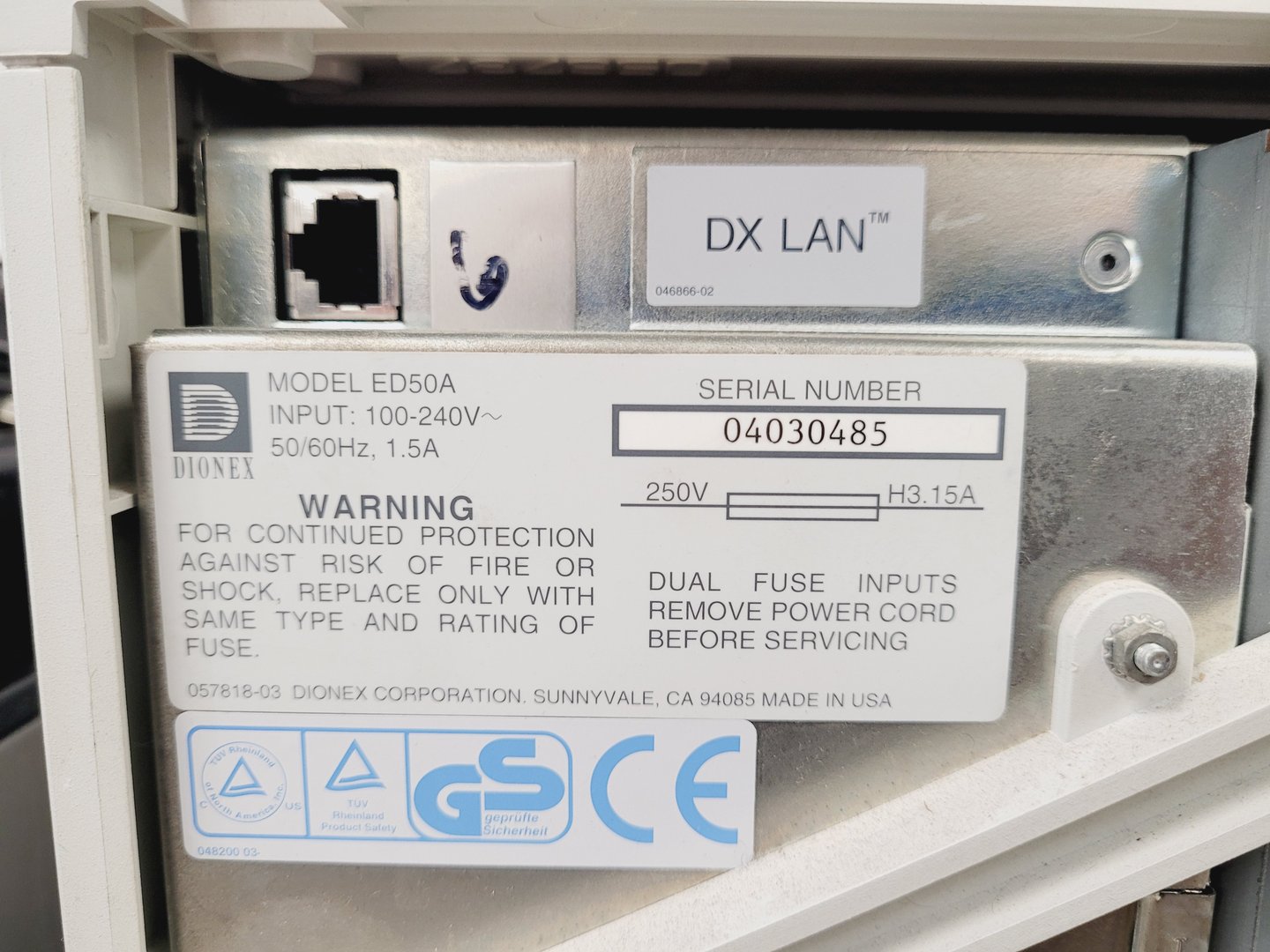 Image of Dionex Ion Chromatography System - AS50, GP502, ED50A ECD + PC & Dongle Lab