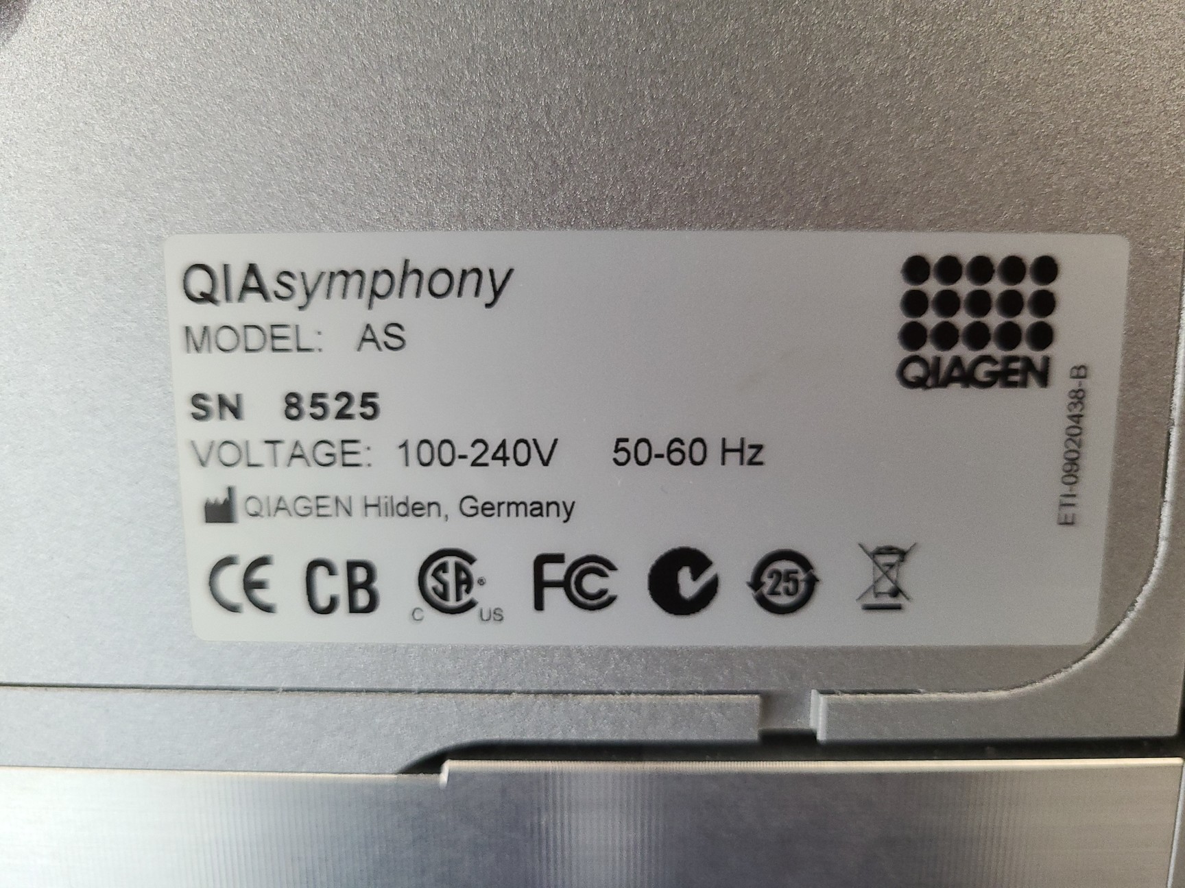 Image of QIAGEN QIAsymphony AS -SP Sample Preperation System Nucleic Acid Lab