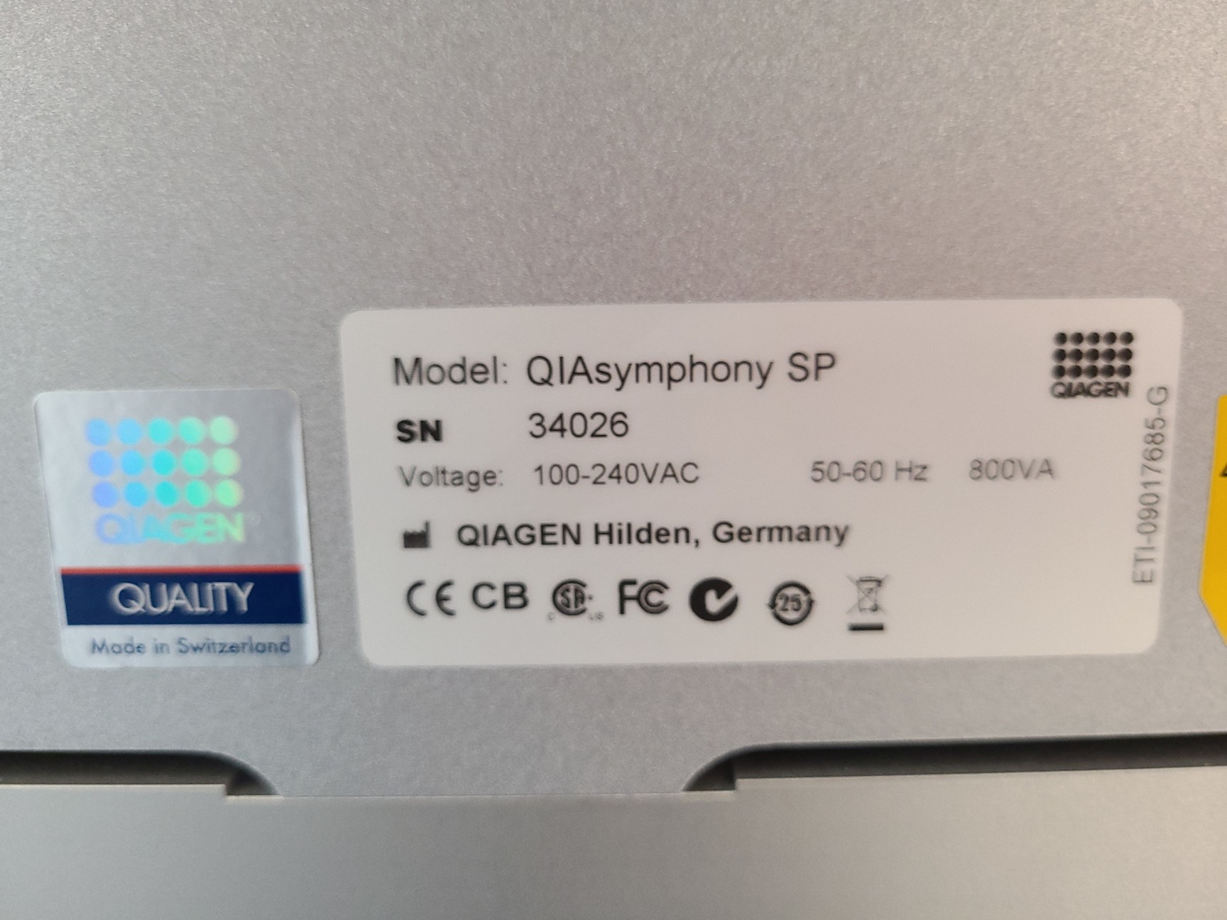 Image of QIAGEN QIAsymphony AS -SP Sample Preperation System Nucleic Acid Lab