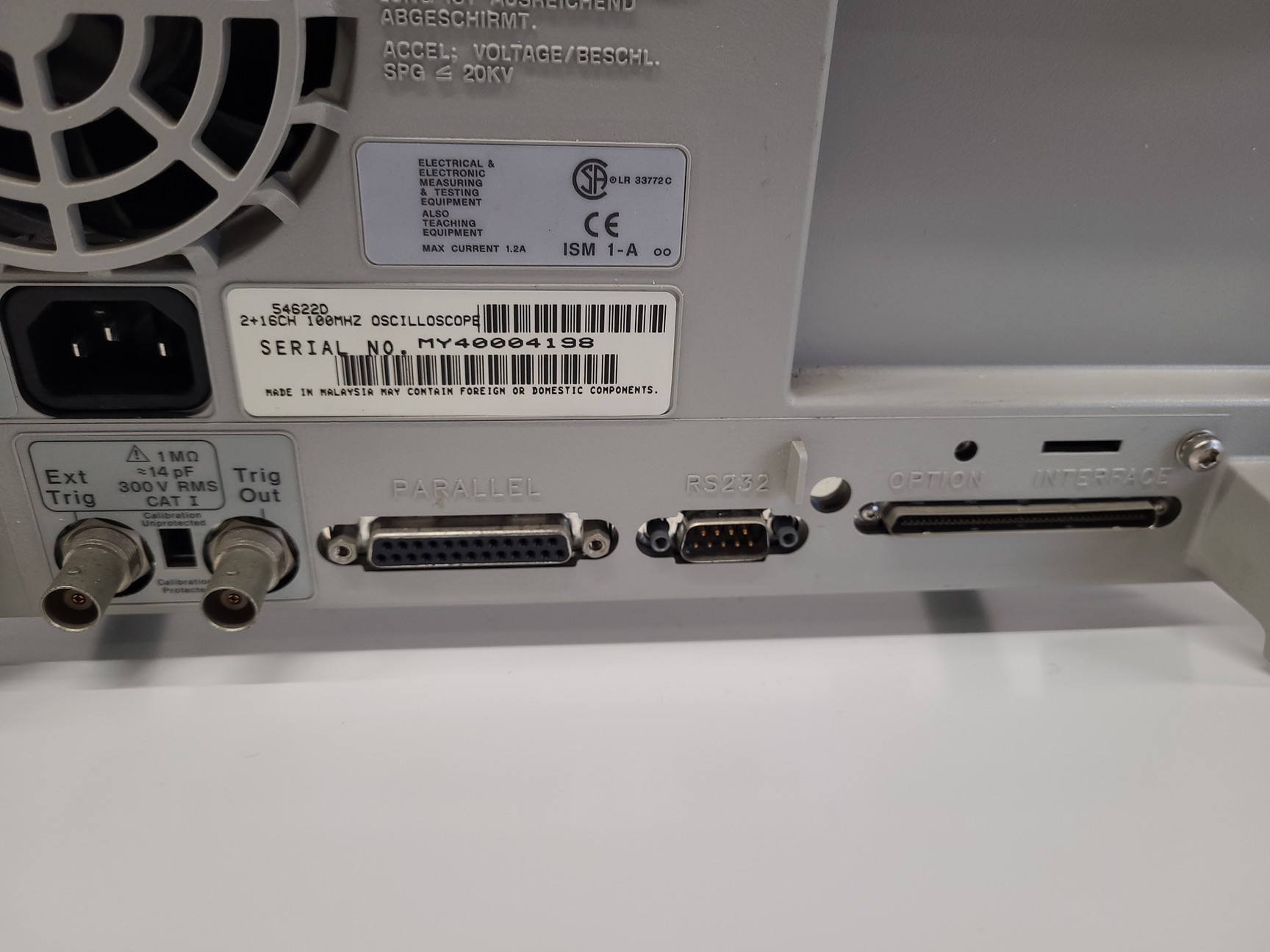 Image of Agilent  Digital Mixed Signal Oscilloscope Model 54622D Lab