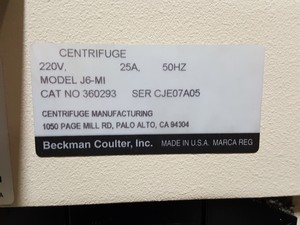 Thumbnail image of Beckman J6-MI Centrifuge