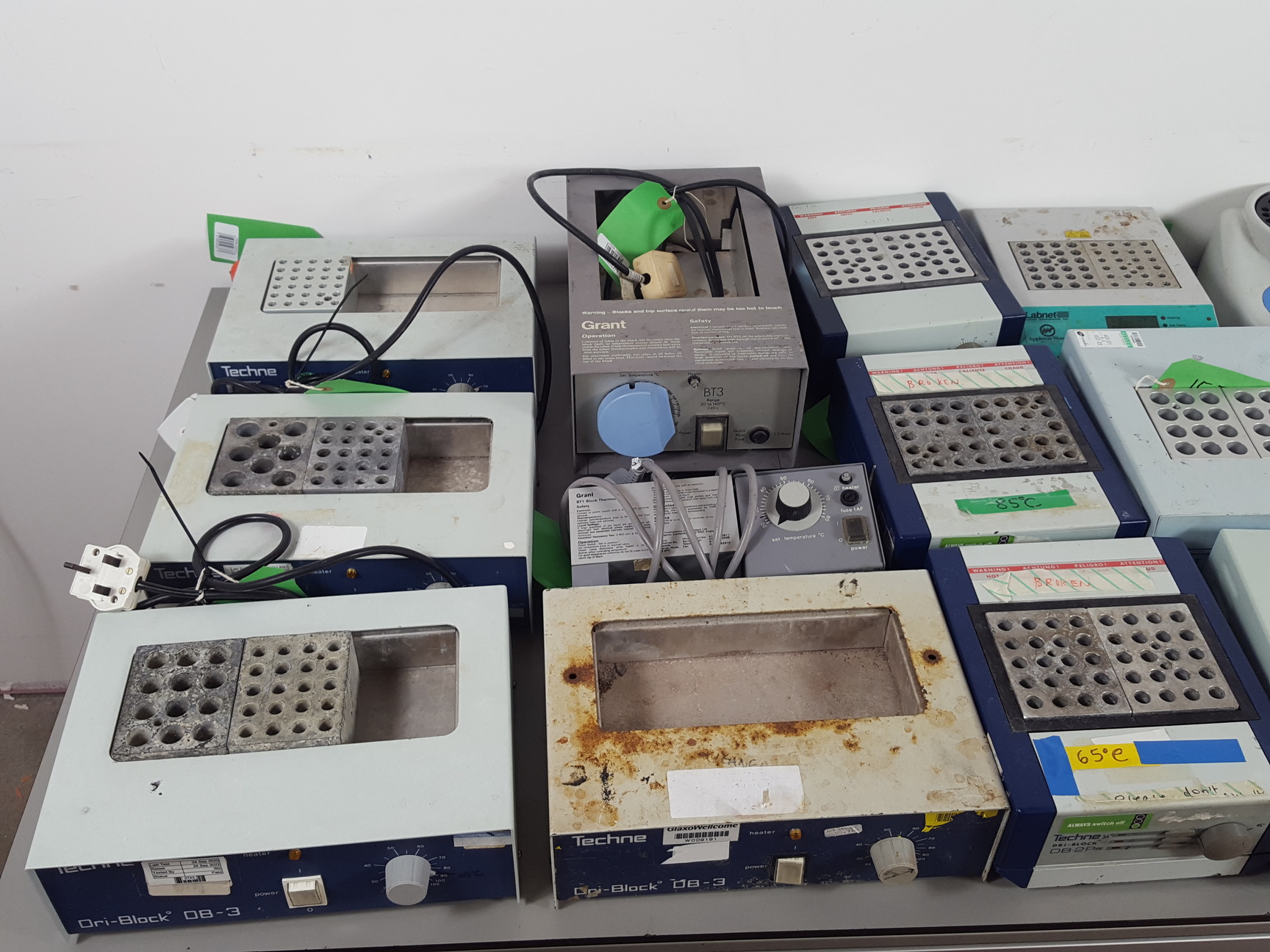 Image of 18 x Dry Block Heaters & Blocks - Grant, Techne, Stuart Lab Laboratory Job Lot