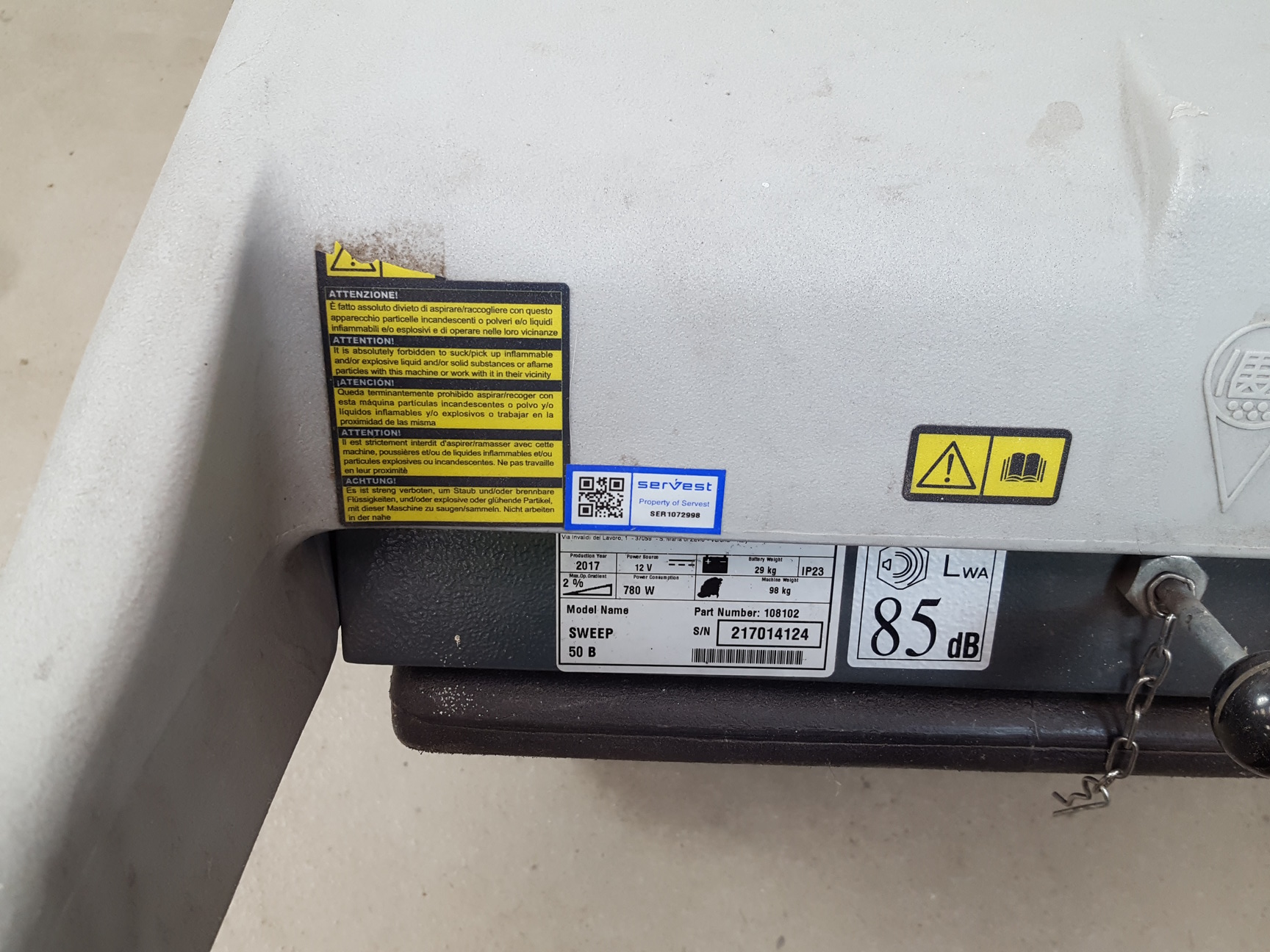 Image of ICE Sweep 50 B Compact Pedestrian Sweeper - Commercial Sweeping Machine