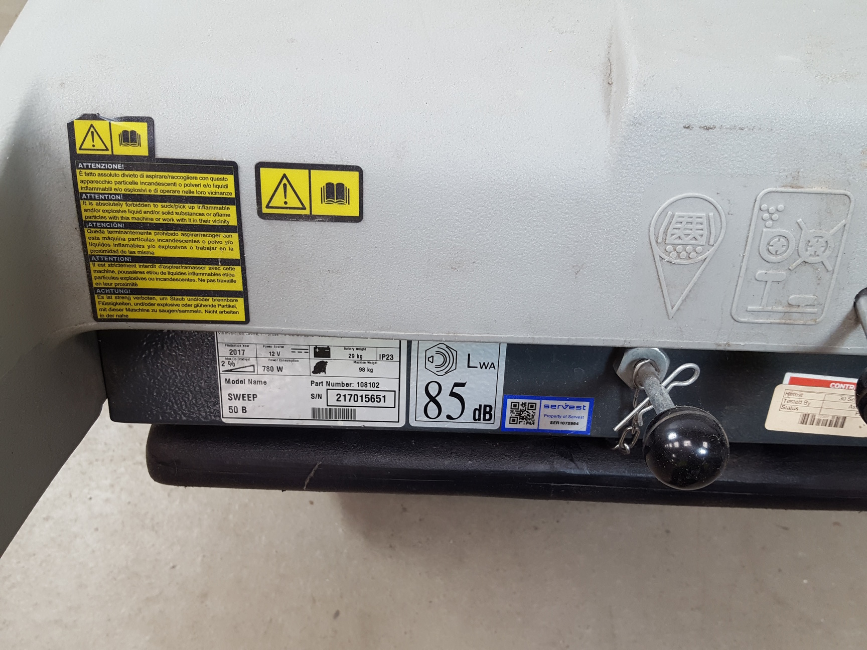 Image of ICE Sweep 50 B Compact Pedestrian Sweeping - Commercial Sweeper Machine