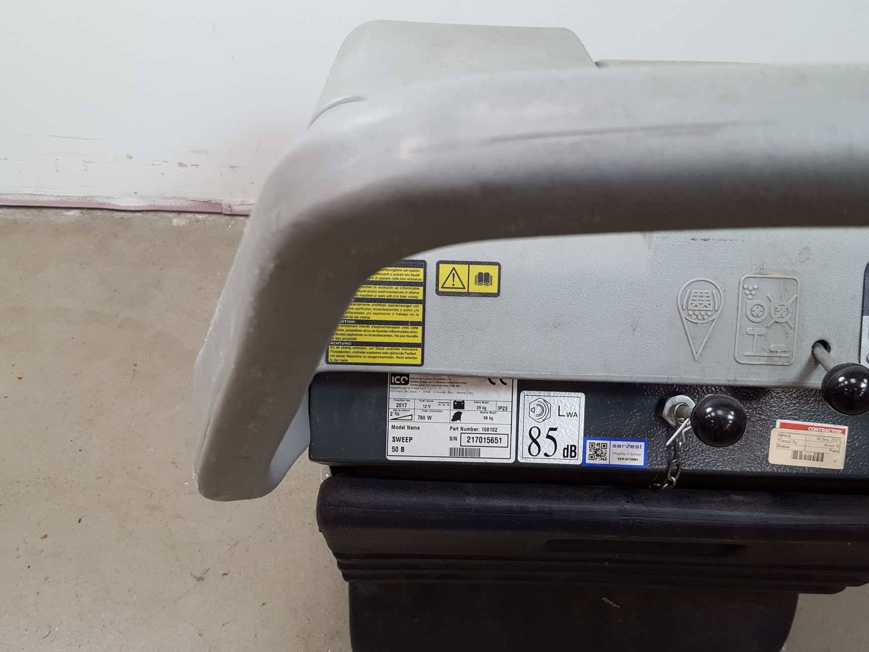 Image of ICE Sweep 50 B Compact Pedestrian Sweeping - Commercial Sweeper Machine