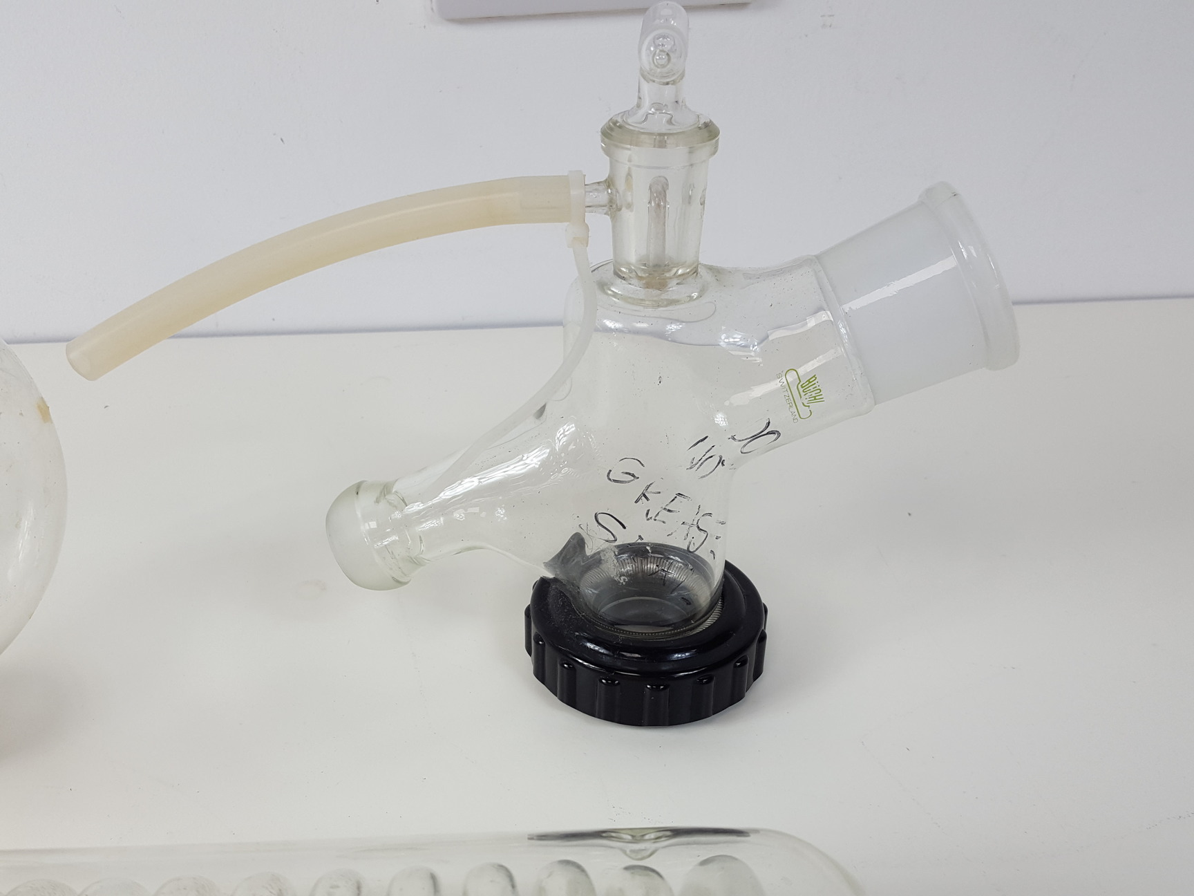 Image of Buchi Rotavapor Evaporator Glassware Parts - Condensors, Flask Etc Lab