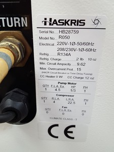 Thumbnail image of Haskris Recirculating Chiller Model: R050 Lab