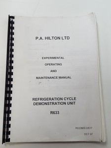 Thumbnail image of P.A. Hilton LTD Refrigeration Cycle Demonstration Unit Lab Compressor Student