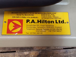 Thumbnail image of P.A. Hilton LTD Refrigeration Cycle Demonstration Unit Lab Compressor Student