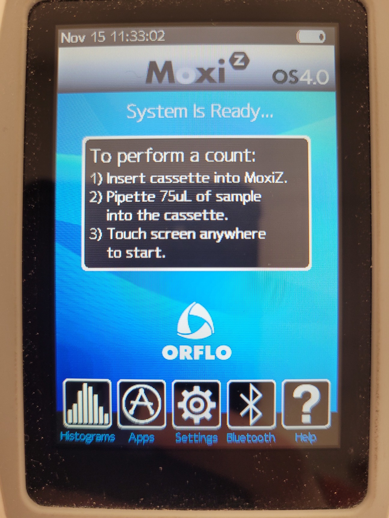 Image of Moxi Z Automated Cell Counter Lab