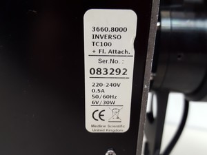 Thumbnail image of Ceti Inverso TC100 LED Inverted Biological Microscope + FI Model: 3660.8000 Lab 