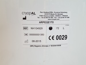 Thumbnail image of CryopAL Arpege 170 Air Liquide Liquid Nitrogen Cryogenic Storage Dewar Lab